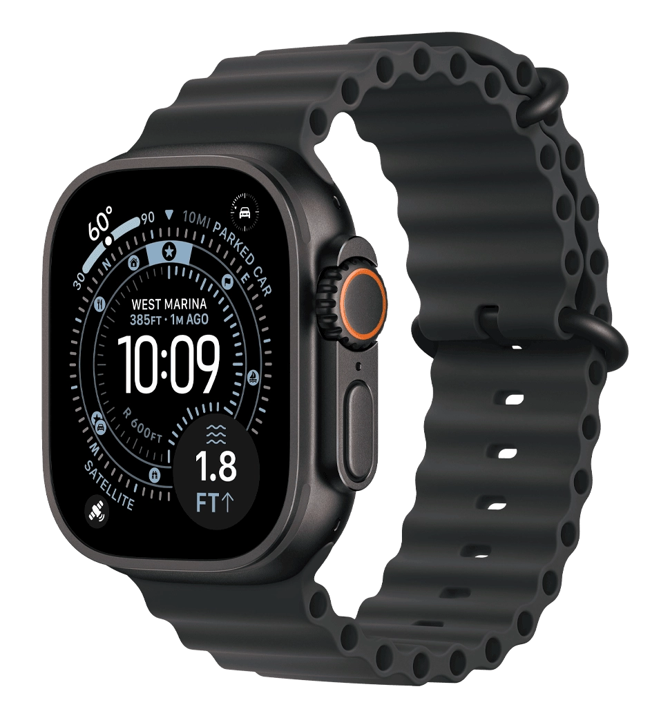 Apple Watch Ultra 3 GPS + Cellular 49mm Black Titanium Case with Black Ocean Band (MF0J4QP/A)